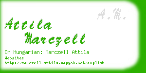 attila marczell business card